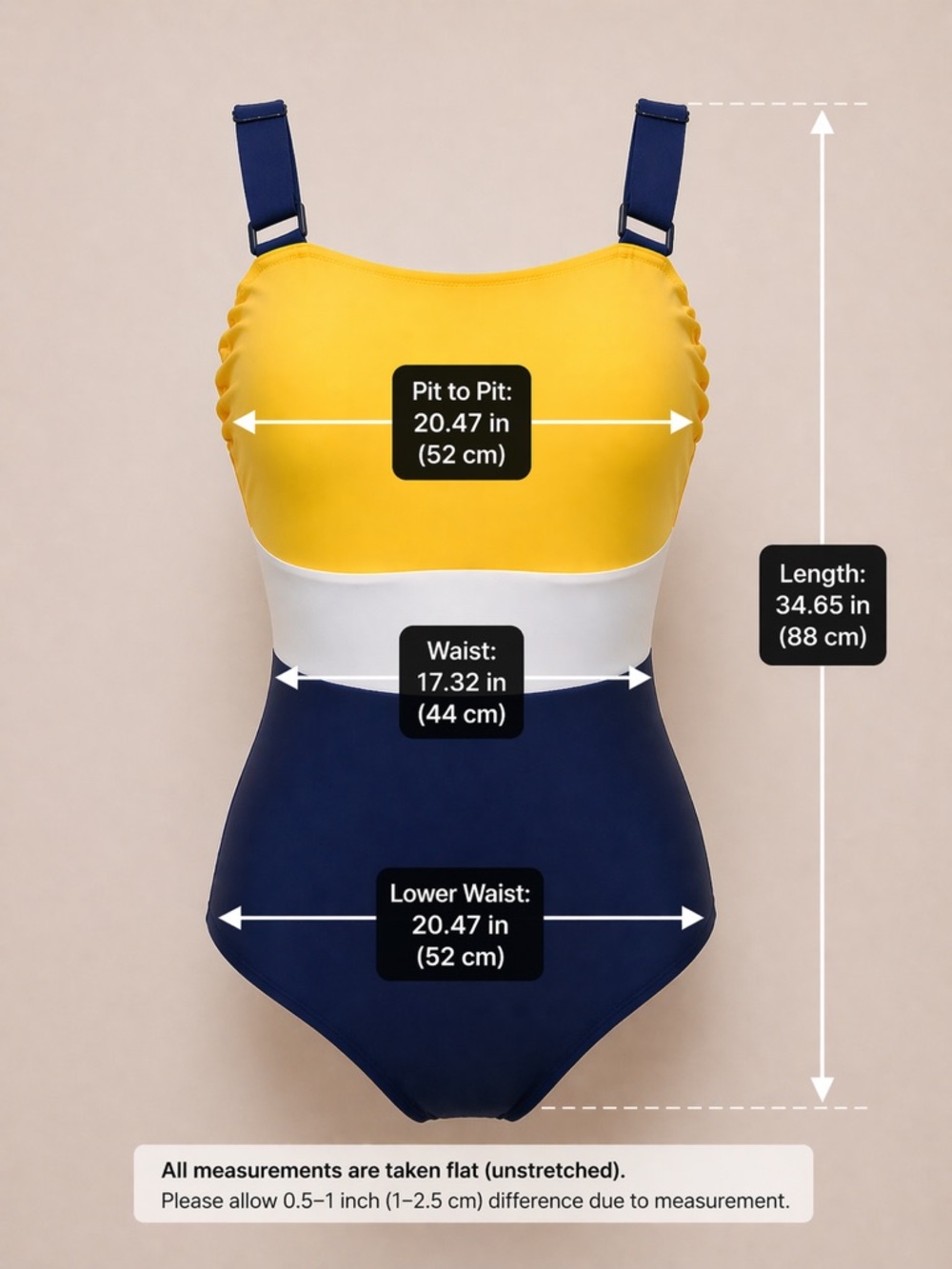 Pour Moi Palm Springs Colour Block Tummy Control One-Piece Swimsuit US 16 /EU 46 - Picture 6 of 8